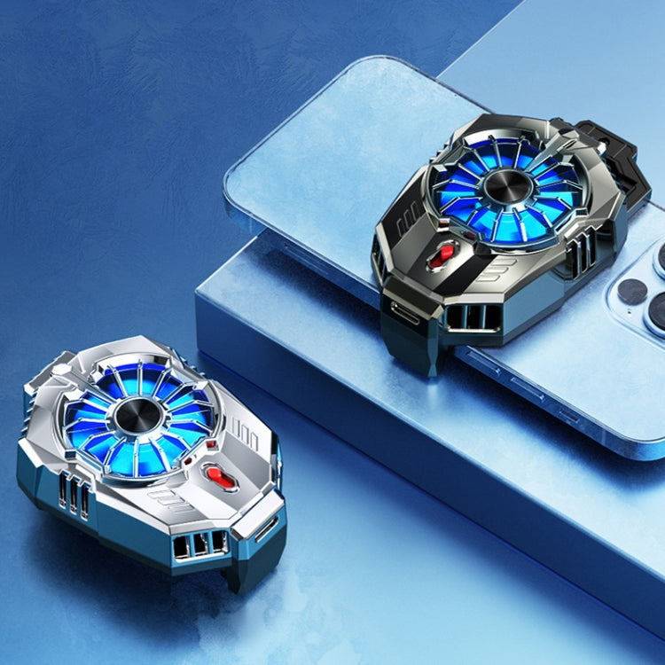X20 Semiconductor Mobile Phone Radiator LED Light Mini Phone Cooling Fan, Color: Frosted Black - Cooling Fan Radiator by PMC TechLife | Online Shopping South Africa | PMC TechLife