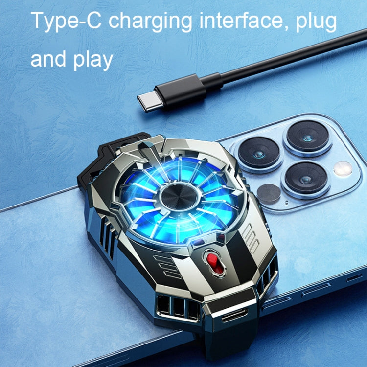 X20 Semiconductor Mobile Phone Radiator LED Light Mini Phone Cooling Fan, Color: Frosted White - free shipping - PMC TechLife - Order now!