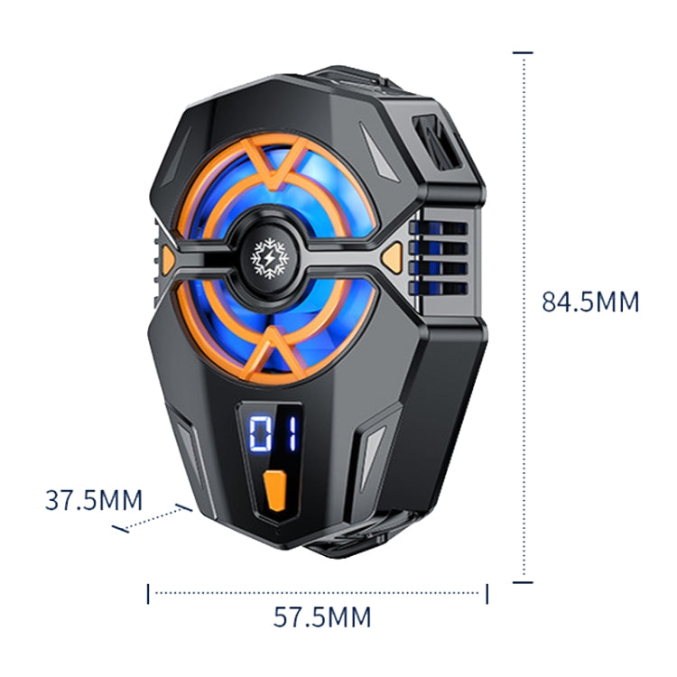 J20 Three-speed Adjustable Semiconductor Refrigeration Mobile Phone Radiator, Style: Digital Display Model - Cooling Fan Radiator by PMC Jewellery | Online Shopping South Africa | PMC Jewellery