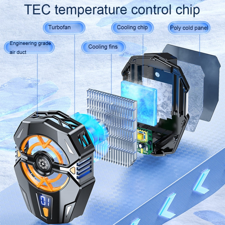 J20 Three-speed Adjustable Semiconductor Refrigeration Mobile Phone Radiator, Style: Digital Display Model - Cooling Fan Radiator by PMC TechLife | Online Shopping South Africa | PMC TechLife