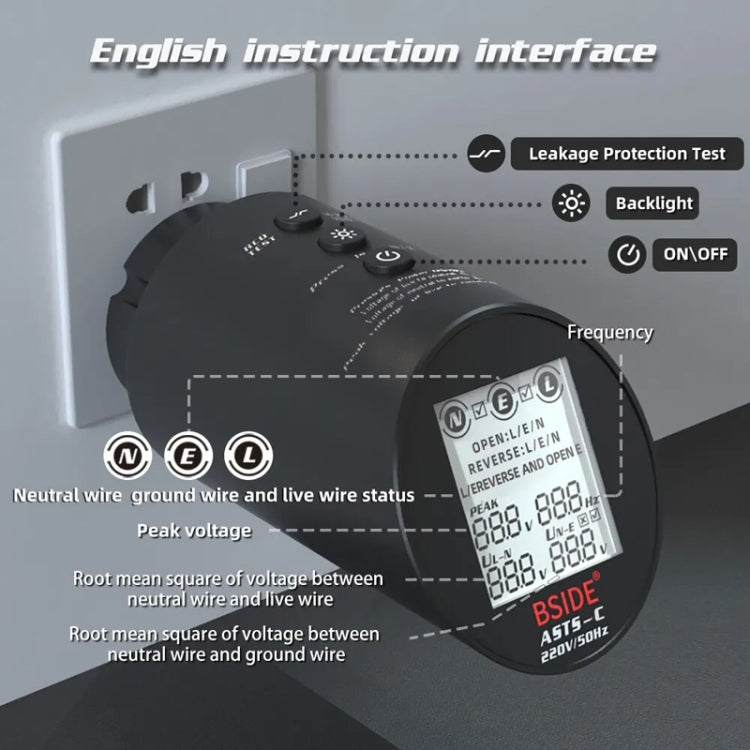 BSIDE ASTS Circuit Analyzer Plug Power Tester UK Plug - free shipping - PMC TechLife - Order now!
