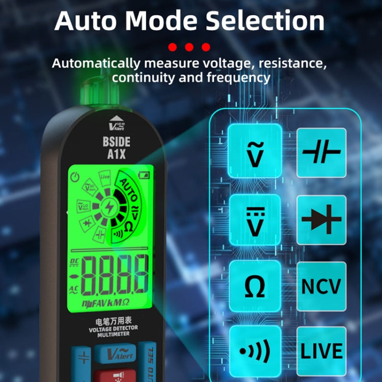 BSIDE A1X Charging Model Mini Digital Electric Pen Intelligent Automatic Merit Multimeter, Specification: Standard - Digital Multimeter by BSIDE | Online Shopping South Africa | PMC TechLife | Buy Now Pay Later Mobicred