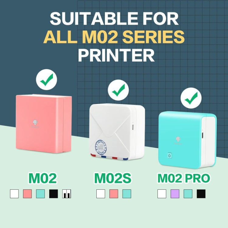For Phomemo M02 / M02S / M02Pro 3rolls /Pack 50mm Thermal Label Printing Paper For Sticker Printer With Black Letter On Gold Powder Background - Printer Accessories by Phomemo | Online Shopping South Africa | PMC TechLife | Buy Now Pay Later Mobicred