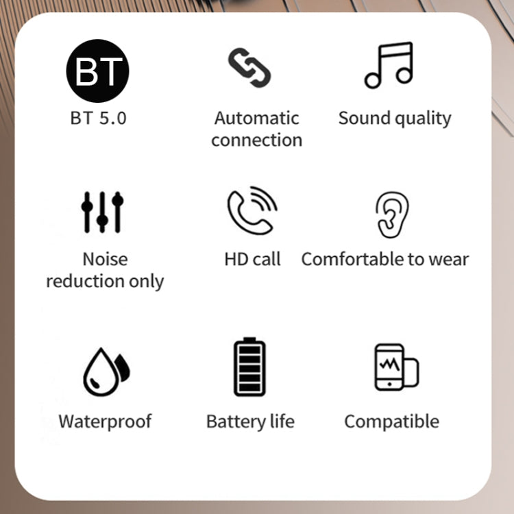 TWS Ear-Mounted LED Digital Display Noise Reduction Bluetooth Earphones With Power Bank Function(Blue) - free shipping - PMC TechLife - Order now!