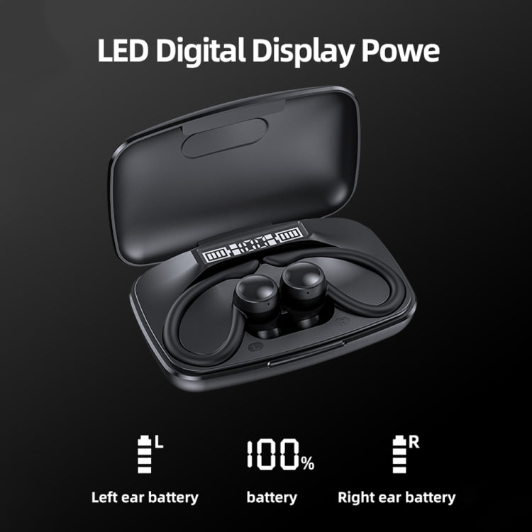 TWS Ear-Mounted LED Digital Display Noise Reduction Bluetooth Earphones With Power Bank Function(Blue) - free shipping - PMC TechLife - Order now!