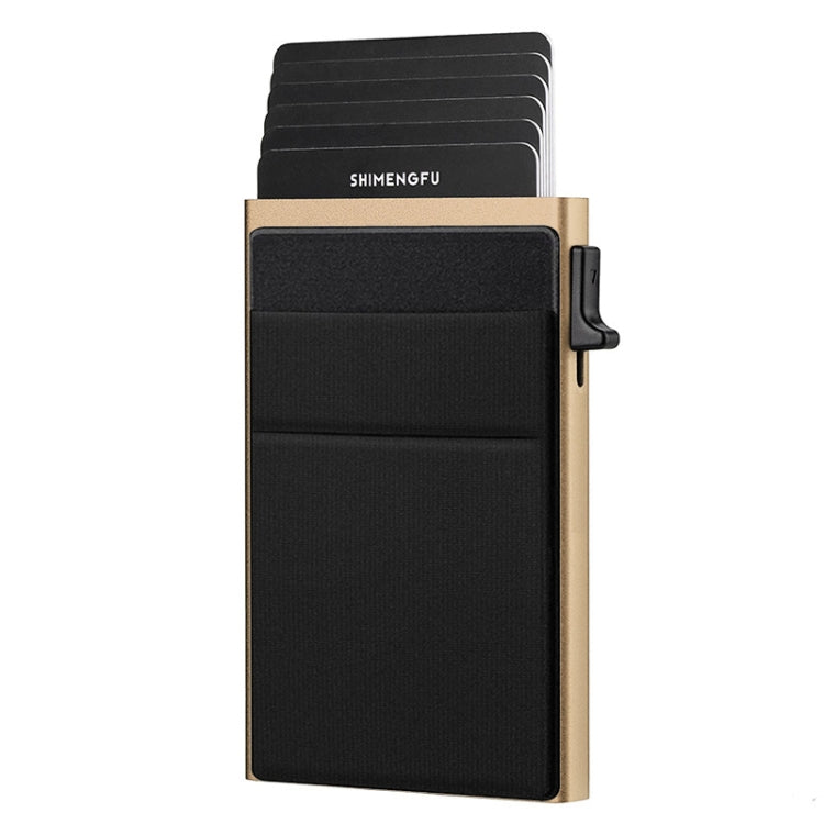 Slim Metal Wallet Pop Up Credit Card Holder RFID Blocking Men Business Card Clip(Gold) - free shipping - PMC TechLife - Order now!