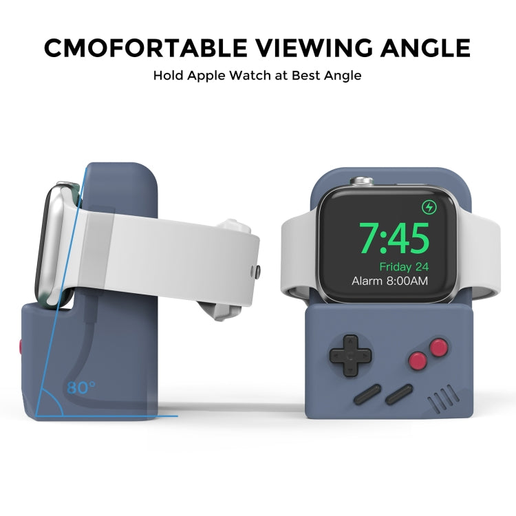 For Apple Watch Silicone Charging Stand Charging Base Storage Stand With Charger(Grey) - Charger / Holder by PMC TechLife | Online Shopping South Africa | PMC TechLife