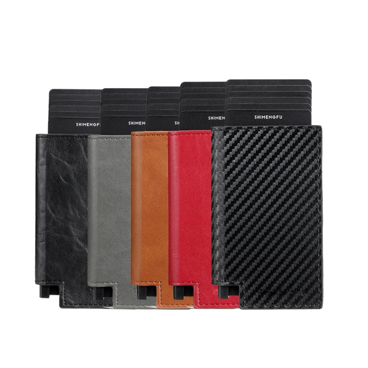 Pop-up Leather Metal Card Holder RFID Bifold Wallet(Black) - free shipping - PMC TechLife - Order now!