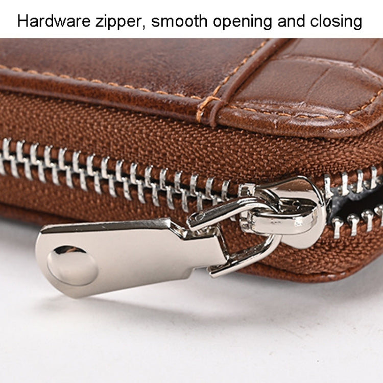 RFID Anti-Theft Swipe Mens Wallet Multifunctional Short Zipper Purse(Black) - Antimagnetic RFID Package by PMC TechLife | Online Shopping South Africa | PMC TechLife | Buy Now Pay Later Mobicred