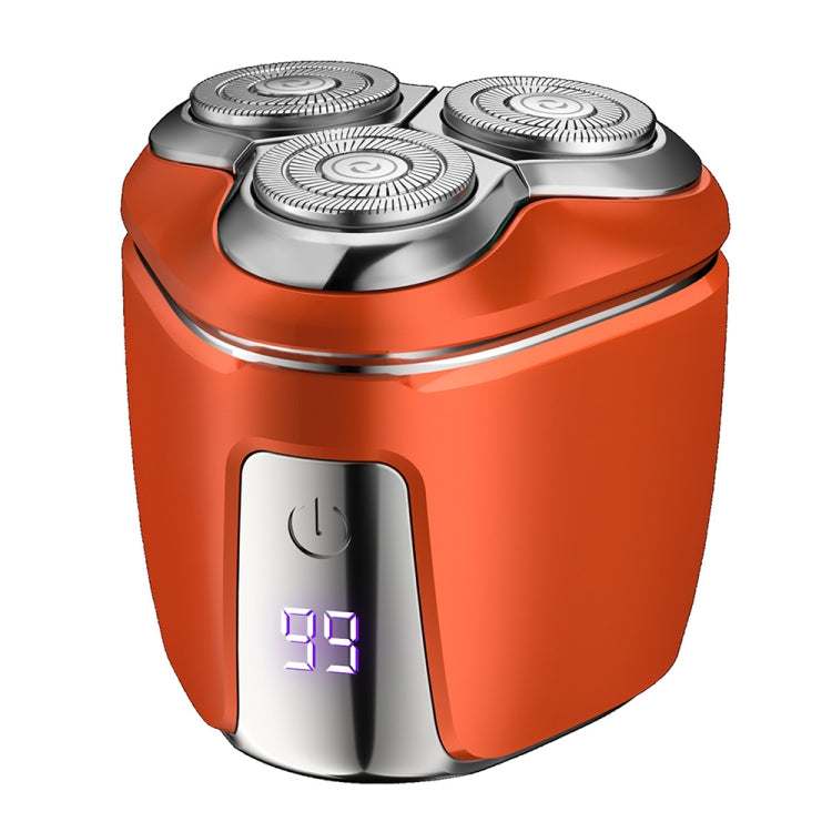 Mini Magnetic Head Shaver Smart LED Display Electric Shaver, Color: Orange - free shipping - PMC TechLife - Order now!