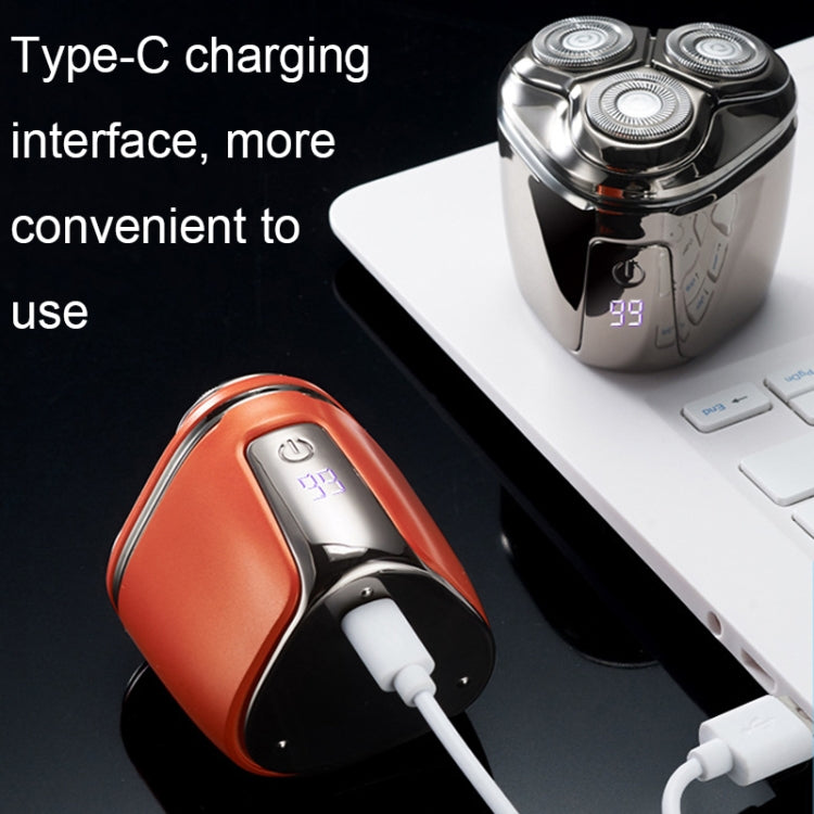 Mini Magnetic Head Shaver Smart LED Display Electric Shaver, Color: Orange - free shipping - PMC TechLife - Order now!