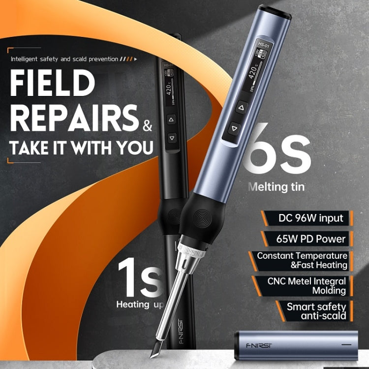 FNIRSI 14pcs/ Set Mini Soldering Station Digital Display Constant Temperature Smart Soldering Iron, Color: Blue 6 Head With Power Supply - free shipping - PMC TechLife - Order now!