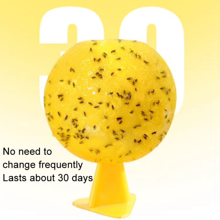 8cm Fruit Fly Balls for Indoor Use Insect Trap Sticky Insect Balls(Yellow With Base+Double-side Glue) - Traps by PMC TechLife | Online Shopping South Africa | PMC TechLife | Buy Now Pay Later Mobicred