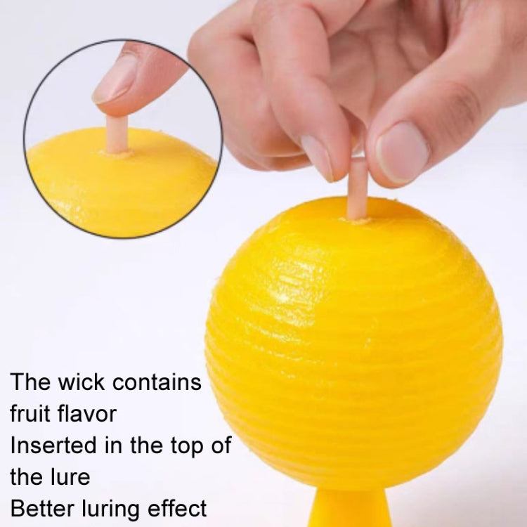 8cm Fruit Fly Balls for Indoor Use Insect Trap Sticky Insect Balls(Yellow With Base+Double-side Glue) - Traps by PMC TechLife | Online Shopping South Africa | PMC TechLife | Buy Now Pay Later Mobicred