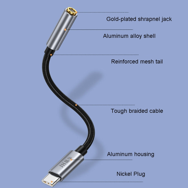 JINGHUA Type-C To 3.5mm Audio Adapter Cable Type-C Headphone Adapter Cable(Analog Model) - Type-C Adapter by JINGHUA | Online Shopping South Africa | PMC TechLife | Buy Now Pay Later Mobicred