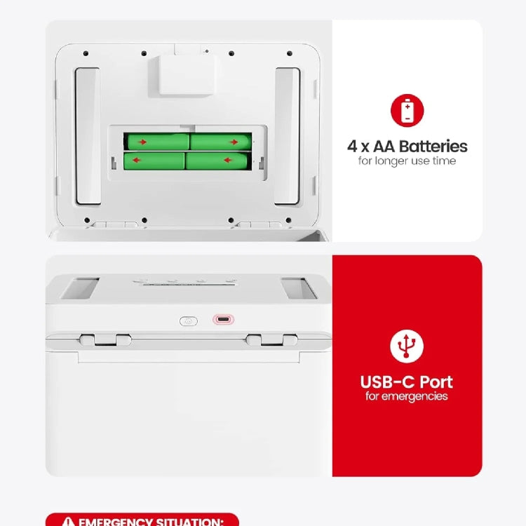 Vaydeer Metal Timed Self-Control Phone Lock Box With Child Lock And LED Display, Spec: Small White - free shipping - PMC TechLife - Order now!