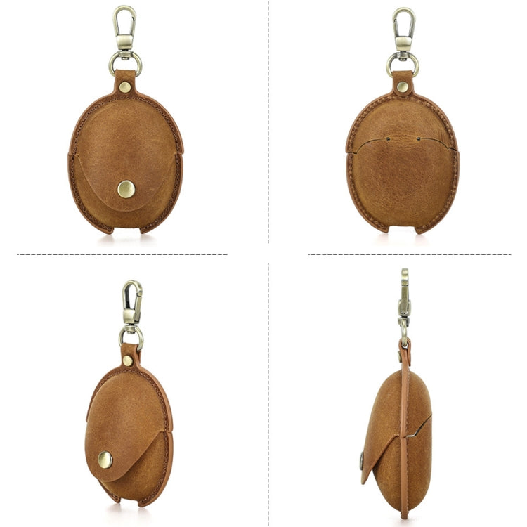 For Huawei FreeBuds 5 CONTACTS FAMILY CF1170 Cowhide Anti-Fall Bluetooth Earphone Protective Case(Brown) - free shipping - PMC TechLife - Order now!