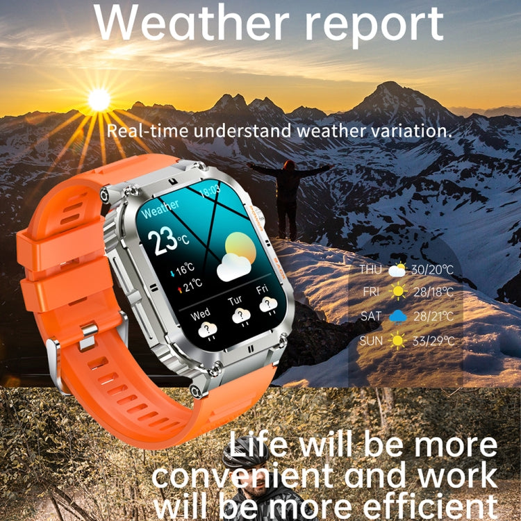 K57 Pro 1.96 Inch Bluetooth Call Music Weather Display Waterproof Smart Watch, Color: Black - free shipping - PMC TechLife - Order now!