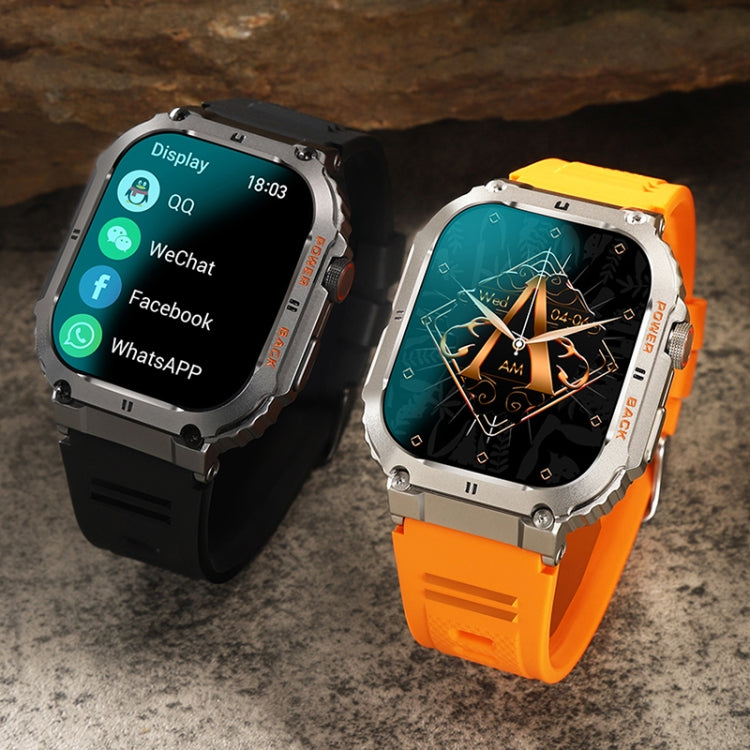 K57 Pro 1.96 Inch Bluetooth Call Music Weather Display Waterproof Smart Watch, Color: Black - free shipping - PMC TechLife - Order now!