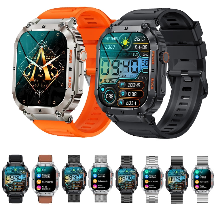 K57 Pro 1.96 Inch Bluetooth Call Music Weather Display Waterproof Smart Watch, Color: Black - free shipping - PMC TechLife - Order now!