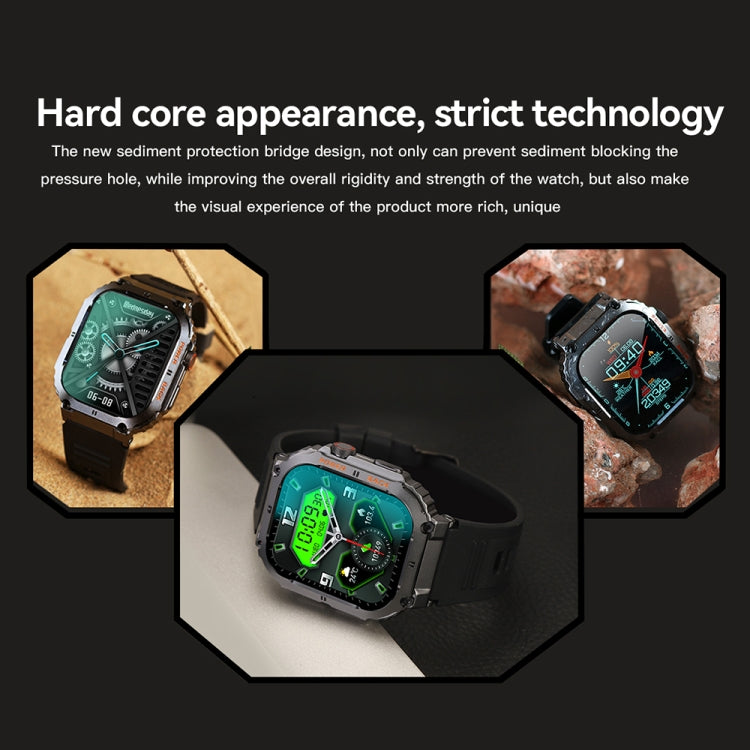 K57 Pro 1.96 Inch Bluetooth Call Music Weather Display Waterproof Smart Watch, Color: Silver Leather - free shipping - PMC TechLife - Order now!
