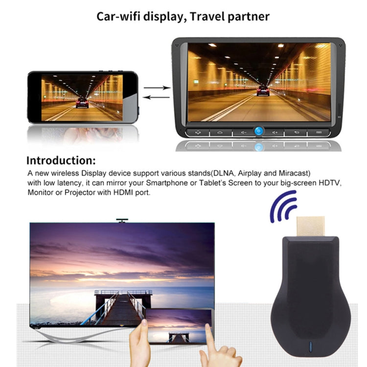 AnyCast M9 Plus Wireless WiFi Display Dongle Receiver Airplay Miracast DLNA 1080P HDMI TV Stick for iPhone, Samsung, and other Android Smartphones - Wireless Display Dongle by PMC TechLife | Online Shopping South Africa | PMC TechLife | Buy Now Pay Later Mobicred