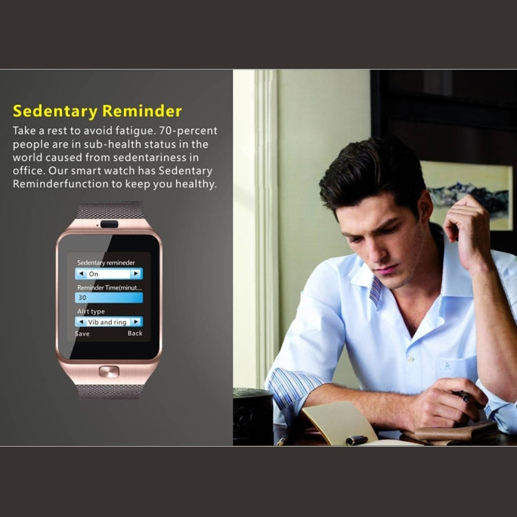 DZ09 1.56 inch Screen Bluetooth 3.0 Android 4.1 OS Above Smart Watch Phone with Bluetooth Call & Call Reminder & Sleep Monitor & Pedometer & Sedentary Reminder & Calendar & SMS & Audio and Video Player & Anti-loss Function(Black) - Smart Watches by PMC TechLife | Online Shopping South Africa | PMC TechLife | Buy Now Pay Later Mobicred