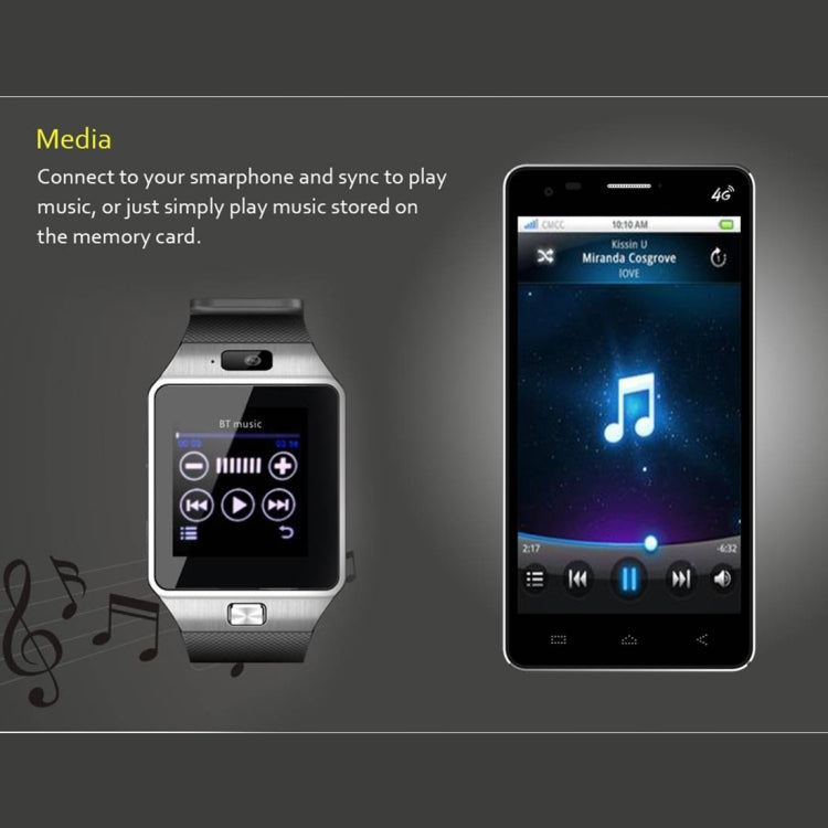 DZ09 1.56 inch Screen Bluetooth 3.0 Android 4.1 OS Above Smart Watch Phone with Bluetooth Call & Call Reminder & Sleep Monitor & Pedometer & Sedentary Reminder & Calendar & SMS & Audio and Video Player & Anti-loss Function(White) - Smart Watches by PMC TechLife | Online Shopping South Africa | PMC TechLife | Buy Now Pay Later Mobicred