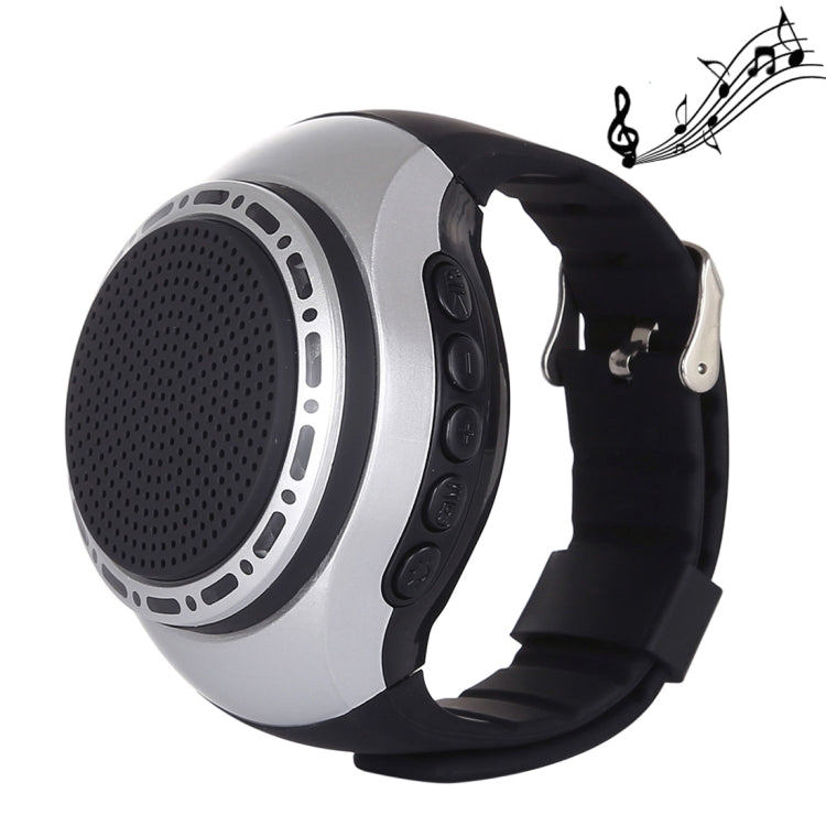 U6 Smart Wireless Bluetooth V3.0 + EDR Sport Music Watch Speaker, Support Hands-free Calls & FM Radio & TF Card(Silver) - Desktop Speaker by PMC Jewellery | Online Shopping South Africa | PMC Jewellery