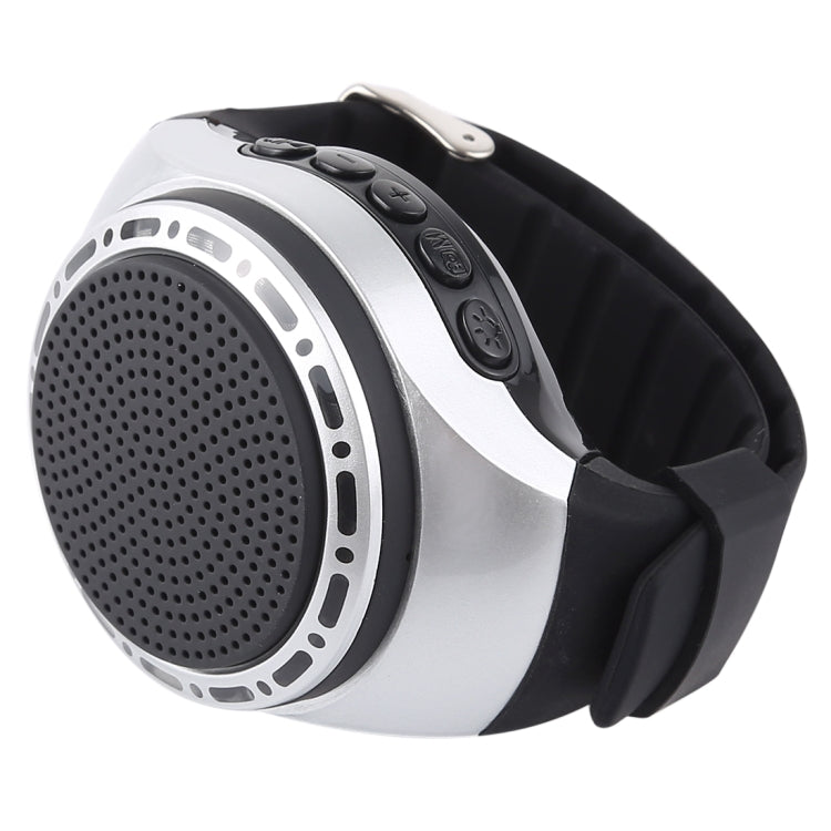 U6 Smart Wireless Bluetooth V3.0 + EDR Sport Music Watch Speaker, Support Hands-free Calls & FM Radio & TF Card(Silver) - Desktop Speaker by PMC Jewellery | Online Shopping South Africa | PMC Jewellery