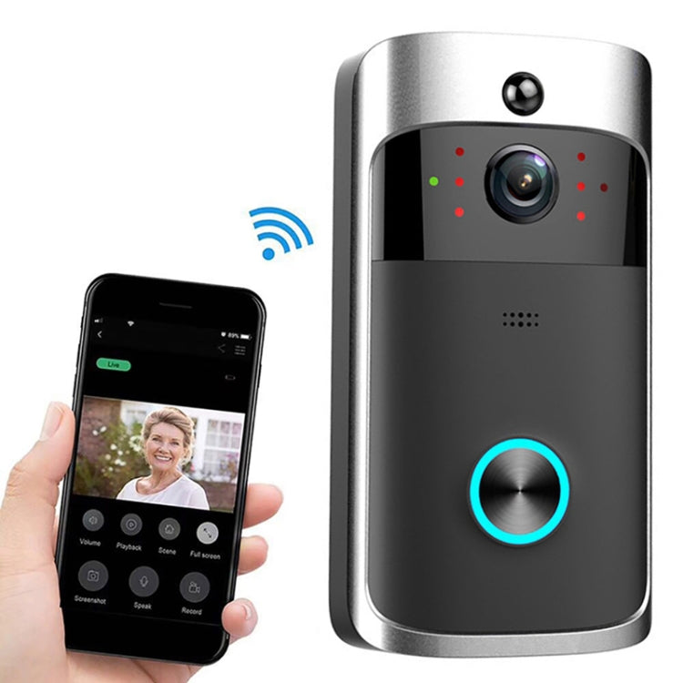M3 720P Smart WIFI Ultra Low Power Video Visual Doorbell,Support Mobile Phone Remote Monitoring & Night Vision(Black) - free shipping - PMC TechLife - Order now!