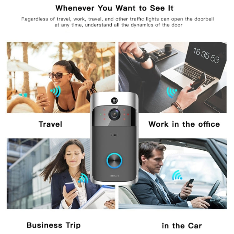 M3 720P Smart WIFI Ultra Low Power Video Visual Doorbell,Support Mobile Phone Remote Monitoring & Night Vision(Black) - free shipping - PMC TechLife - Order now!