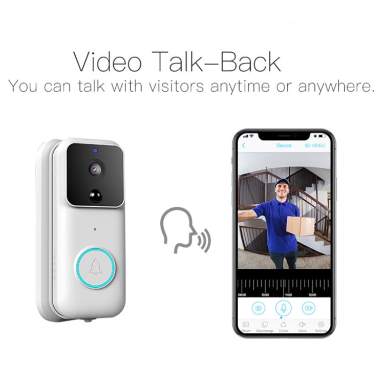 Anytek B60 720P Smart WiFi Video Visual Doorbell, Support APP Remote & PIR Detection & TF Card(White) - free shipping - PMC TechLife - Order now!