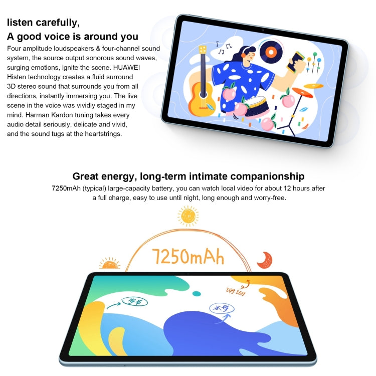 Huawei MatePad 10.4 BAH4-W19 WiFi, 10.4 inch, 6GB+64GB, HarmonyOS 2 Qualcomm Snapdragon 778G 4G Octa Core up to 2.42GHz, Support Dual WiFi, OTG, Not Support Google Play (Grey) - free shipping - PMC TechLife - Order now!