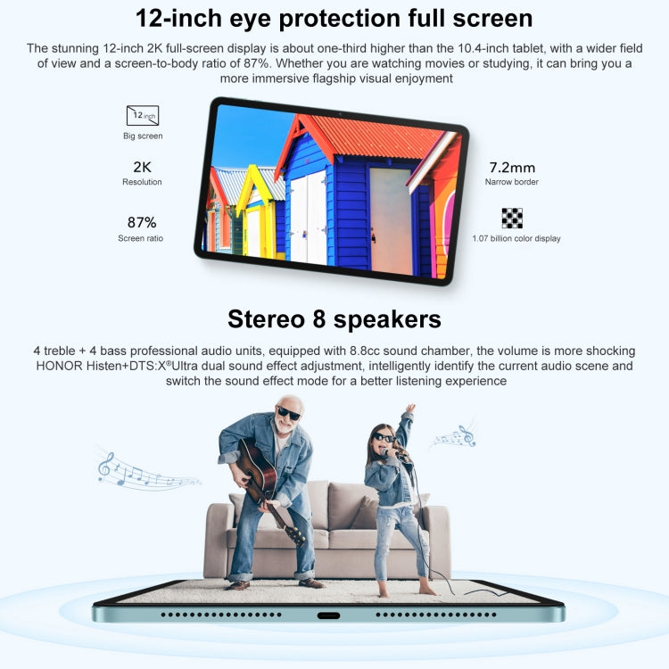 Honor Pad 8 HEY-W09 WiFi, 12 inch, 6GB+128GB, Magic UI 6.1 (Android S) Qualcomm Snapdragon 680 Octa Core, 8 Speakers, Not Support Google(Blue) - free shipping - PMC TechLife - Order now!