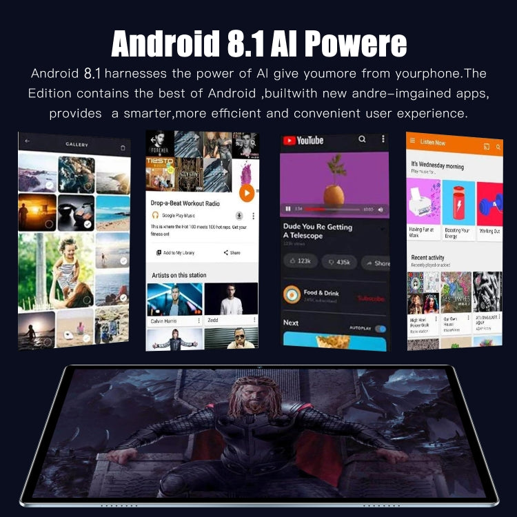 P10 4G LTE Tablet PC, 10.1 inch, 4GB+32GB, Android 8.1 MTK6750 Octa Core, Support Dual SIM, WiFi, Bluetooth, GPS (Black) - 10.1 inch by PMC TechLife | Online Shopping South Africa | PMC TechLife