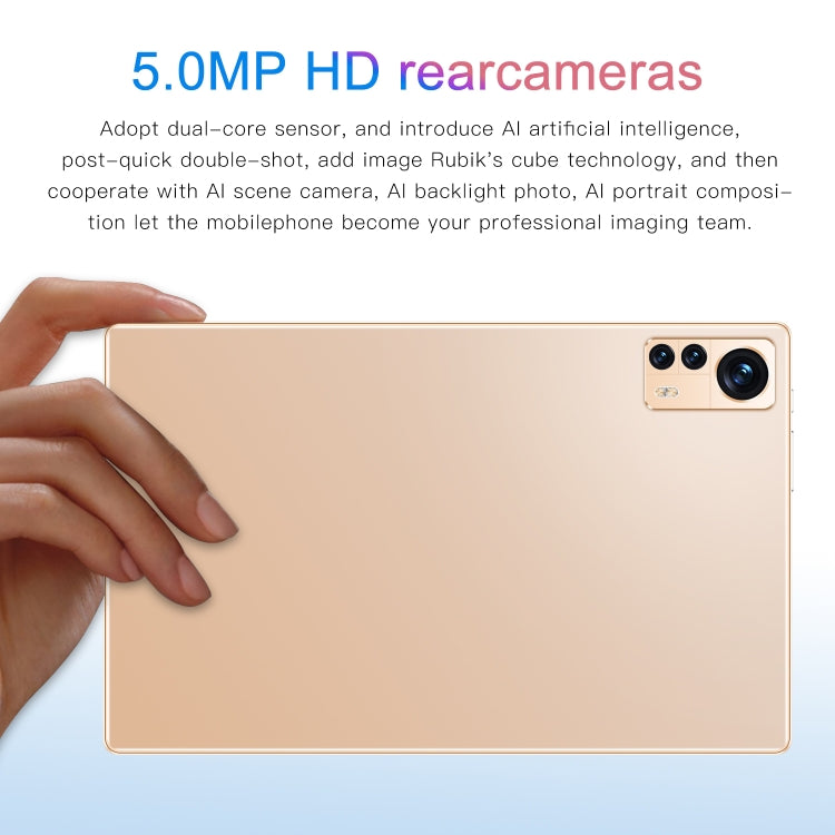X12 4G LTE Tablet PC, 10.1 inch, 4GB+32GB, Android 8.1 MTK6750 Octa Core, Support Dual SIM, WiFi, Bluetooth, GPS(Gold) - 10.1 inch by PMC TechLife | Online Shopping South Africa | PMC TechLife