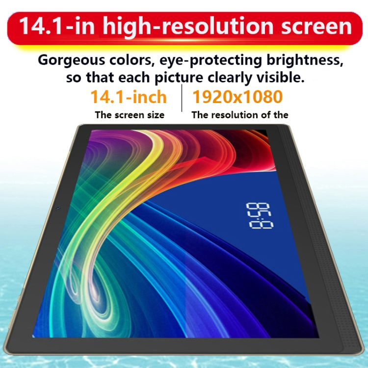 M101 4G LTE Tablet PC, 14.1 inch, 4GB+128GB, Android 8.1 MTK6797 Deca Core 2.1GHz, Dual SIM, Support GPS, OTG, WiFi, BT(Gold) - Others by PMC TechLife | Online Shopping South Africa | PMC TechLife