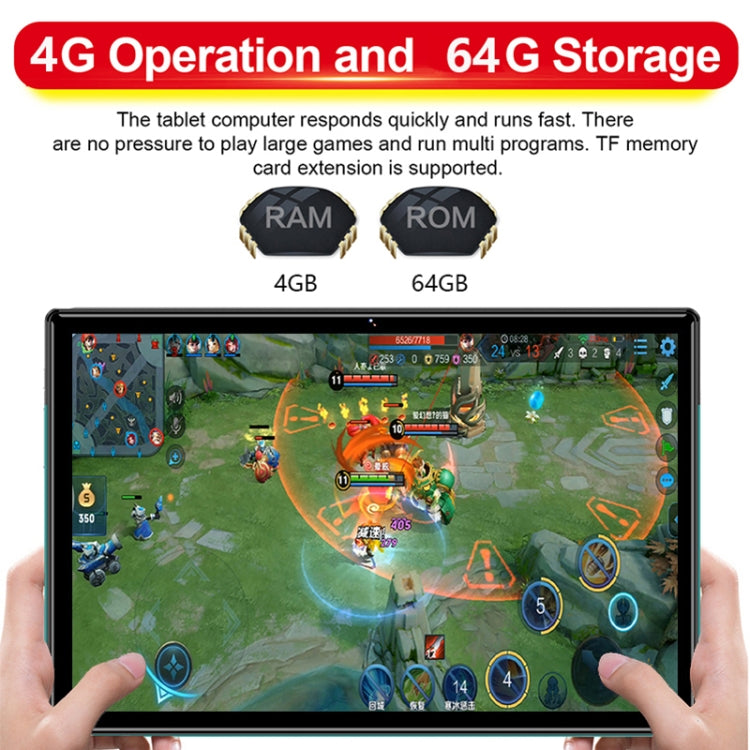 P60 4G Phone Call Tablet PC, 10.1 inch, 4GB+64GB, Android 8.0 MTK6797 Deca Core 2.1GHz, Dual SIM, Support GPS, OTG, WiFi, BT (Blue) - 10.1 inch by PMC TechLife | Online Shopping South Africa | PMC TechLife