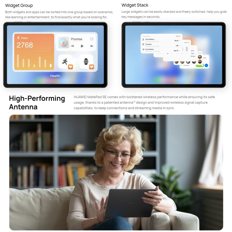 HUAWEI MatePad SE, 10.4 inch, 6GB+128GB, HarmonyOS 3 Qualcomm Snapdragon 680 Octa Core, Support Dual WiFi / BT, Network: 4G, Not Support Google Play(Black) - free shipping - PMC TechLife - Order now!
