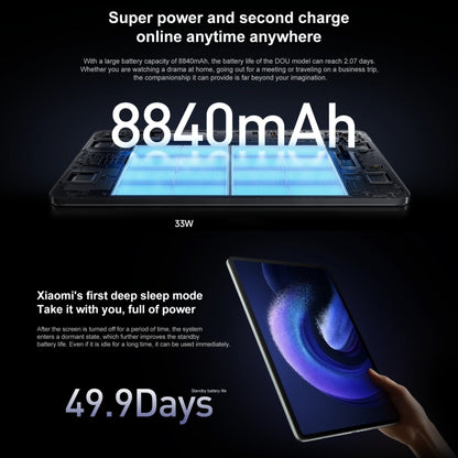 Xiaomi Pad 6, 11.0 inch, 6GB+128GB, MIUI 14 Qualcomm Snapdragon 870 7nm Octa Core up to 3.2GHz, 8840mAh Battery, Support BT, WiFi (Blue) - Other by Xiaomi | Online Shopping South Africa | PMC Jewellery