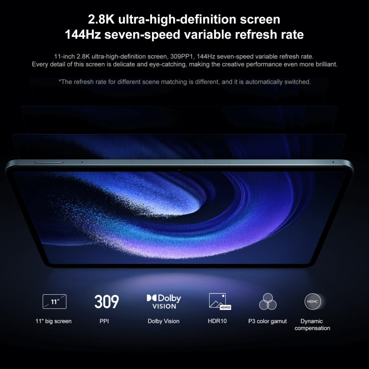 Xiaomi Pad 6, 11.0 inch, 6GB+128GB, MIUI 14 Qualcomm Snapdragon 870 7nm Octa Core up to 3.2GHz, 8840mAh Battery, Support BT, WiFi (Gold) - Other by Xiaomi | Online Shopping South Africa | PMC Jewellery