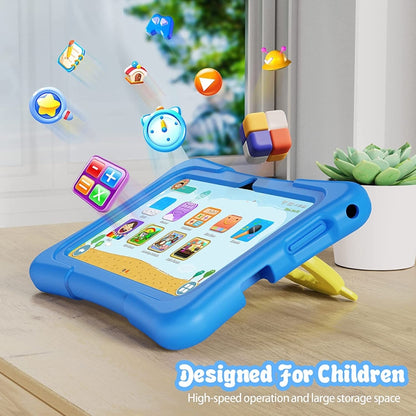 Pritom K7 Pro Kids Education Tablet PC, 7.0 inch, 2GB+32GB, Android 11 Allwinner A100 Quad Core CPU, Support 2.4G WiFi / Bluetooth / Dual Camera, Global Version with Google Play, US Plug(Blue) -  by PRITOM | Online Shopping South Africa | PMC Jewellery