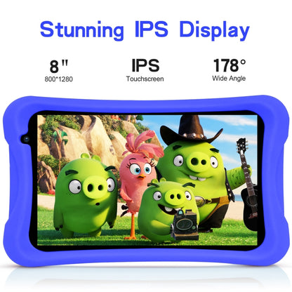 Pritom L8 Kids Tablet PC, 8.0 inch, 2GB+32GB, Android 10 Unisoc SC7731 Quad Core CPU, Support 2.4G WiFi / Bluetooth, Global Version with Google Play, US Plug(Blue) -  by PRITOM | Online Shopping South Africa | PMC Jewellery