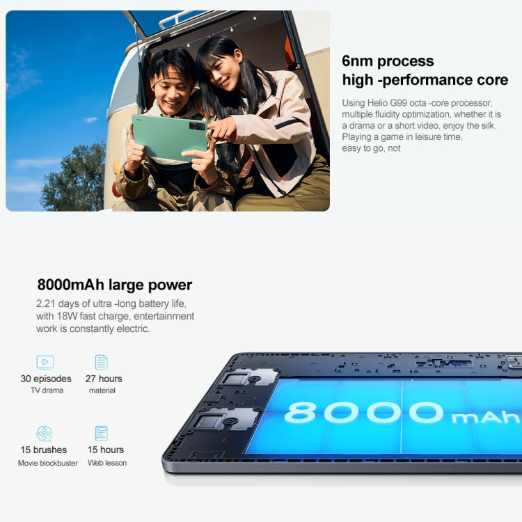 Xiaomi Redmi Pad, 10.6 inch, 4GB+128GB, MIUI Pad 13 OS MediaTek Helio G99 Octa Core up to 2.2GHz, 8000mAh Battery, Support BT WiFi, Not Support Google Play(Dark Gray) - free shipping - PMC TechLife - Order now!