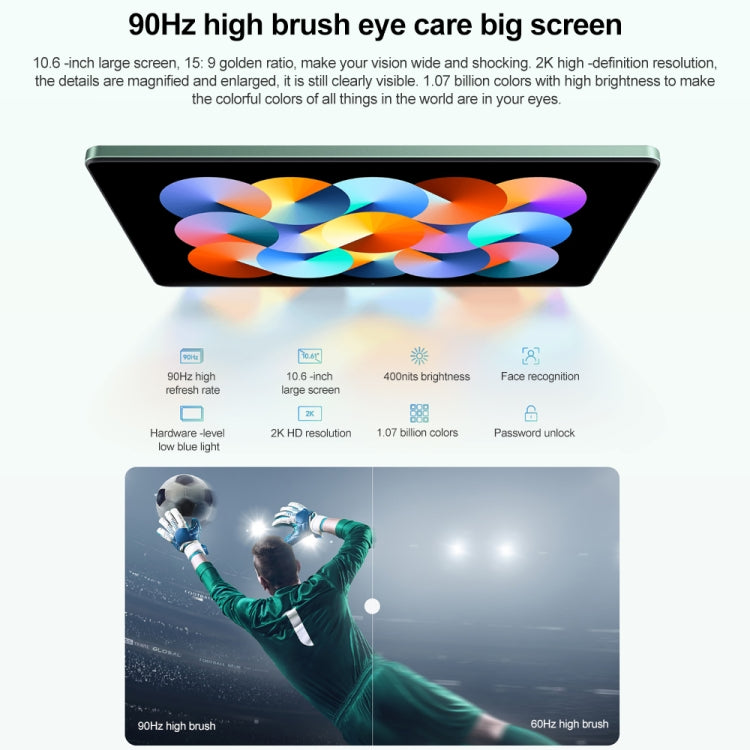 Xiaomi Redmi Pad, 10.6 inch, 4GB+128GB, MIUI Pad 13 OS MediaTek Helio G99 Octa Core up to 2.2GHz, 8000mAh Battery, Support BT WiFi, Not Support Google Play(Dark Gray) - free shipping - PMC TechLife - Order now!