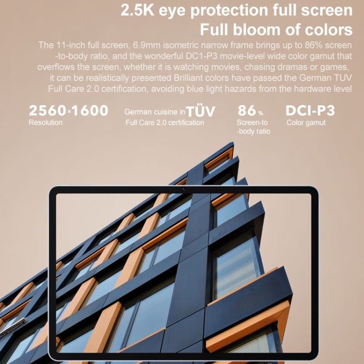 Honor Tablet V7 Pro WiFi BRT-W09, 11 inch, 8GB+128GB, MagicUI 5.0(Android R) MediaTek 1300T Octa Core, Support Dual WiFi / Bluetooth / GPS, Not Support Google Play(Silver) - free shipping - PMC TechLife - Order now!