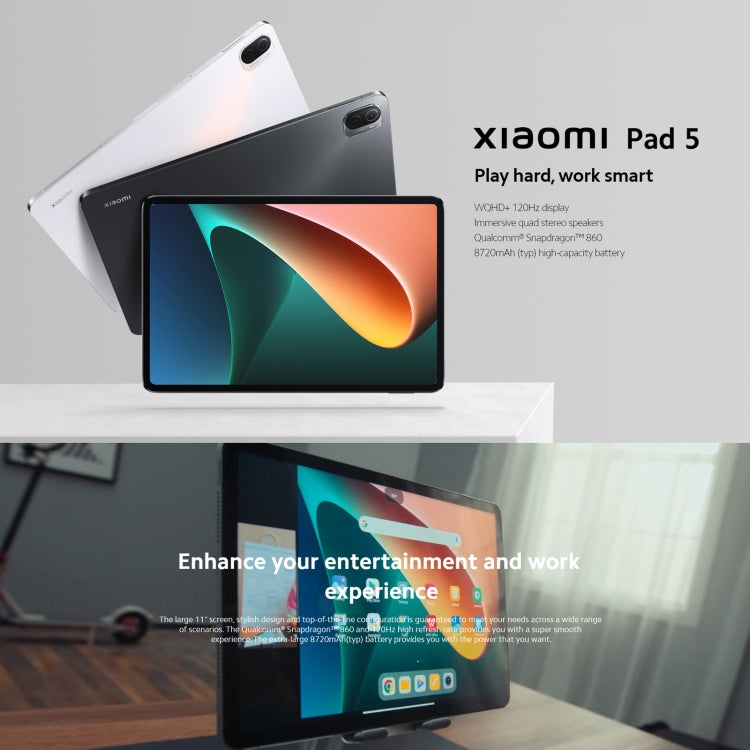 Xiaomi Pad 5 EU Version, 11.0 inch, 6GB+128GB, MIUI 12.5 Qualcomm