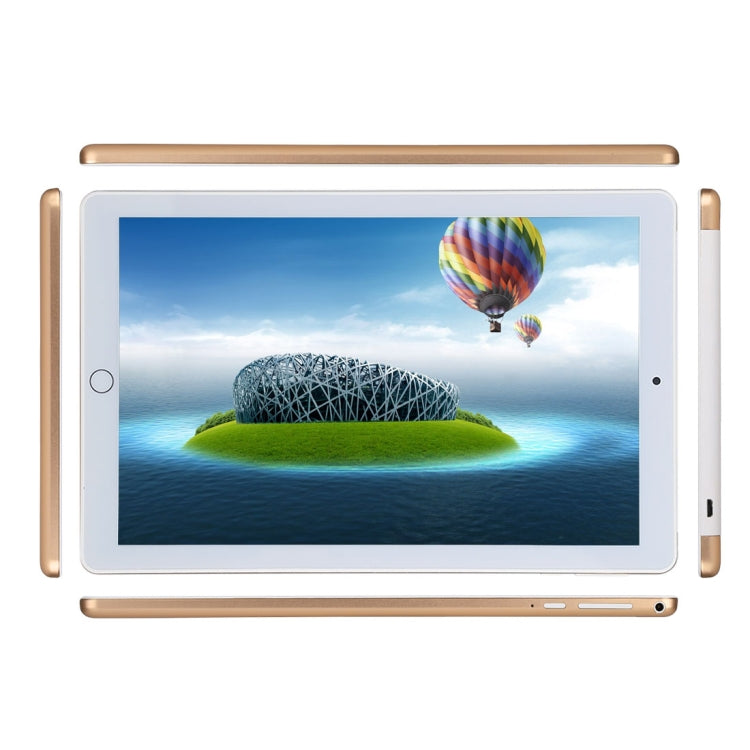 3G Phone Call Tablet PC, 10.1 inch, 2GB+32GB, Android 5.1 MTK6580 Quad Core 1.3GHz, Dual SIM, Support GPS, OTG, WiFi, Bluetooth(Gold) - 10.1 inch by PMC Jewellery | Online Shopping South Africa | PMC Jewellery