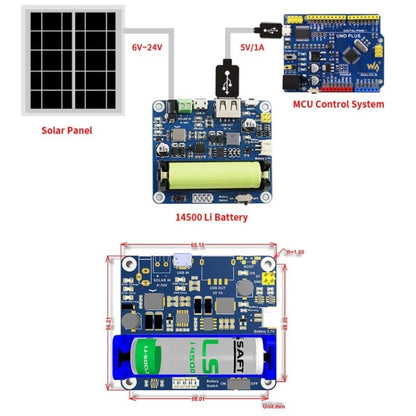Waveshare Solar Power Management Module for 6V~24V Solar Panel - Modules Expansions Accessories by Waveshare | Online Shopping South Africa | PMC Jewellery